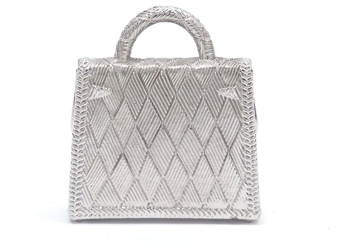 Hermès NUOVO PENDENTE HERMES CURIOSITE BORSA KELLY IN METALLO ARGENTO + SCATOLA SACCA CHARM - vista 3