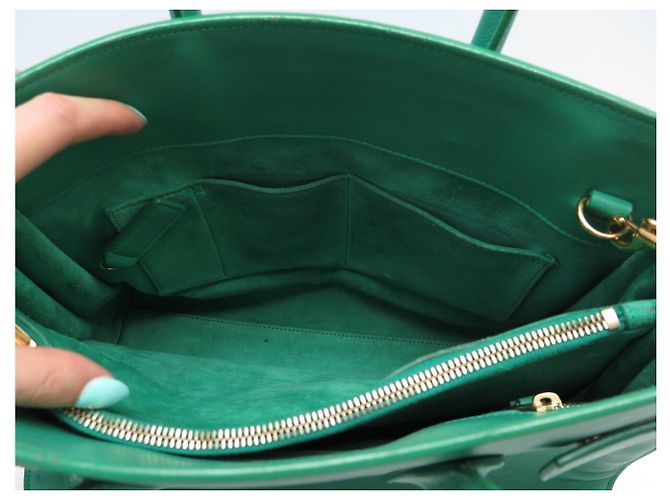 BORSA SAINT LAURENT DE JOUR SMALL 324823 PELLE VERDE A SPALLA - vista 10