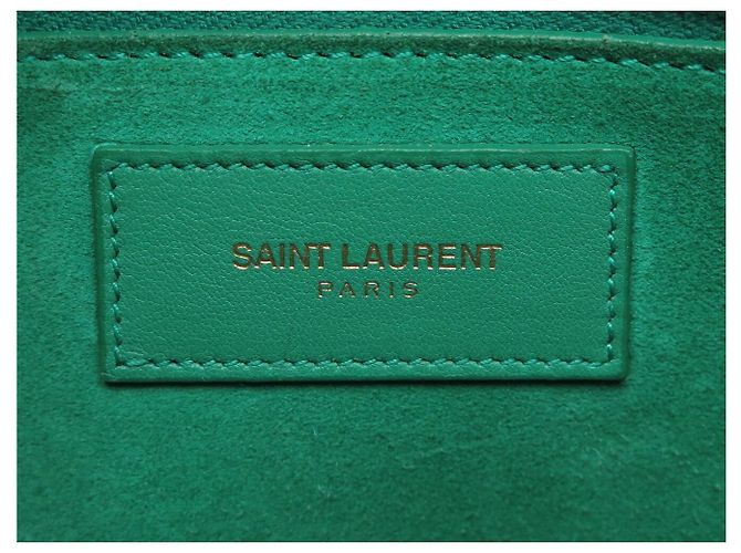 BORSA SAINT LAURENT DE JOUR SMALL 324823 PELLE VERDE A SPALLA - vista 11