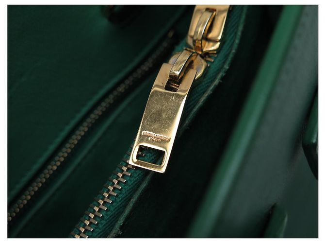 BORSA SAINT LAURENT DE JOUR SMALL 324823 PELLE VERDE A SPALLA - vista 13