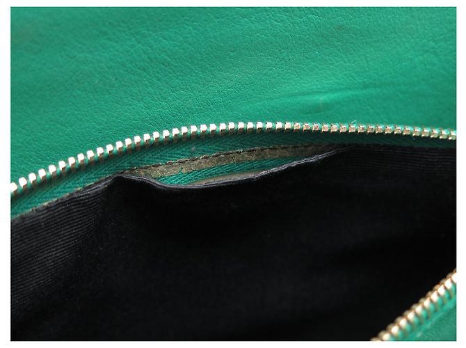 BORSA SAINT LAURENT DE JOUR SMALL 324823 PELLE VERDE A SPALLA - vista 15