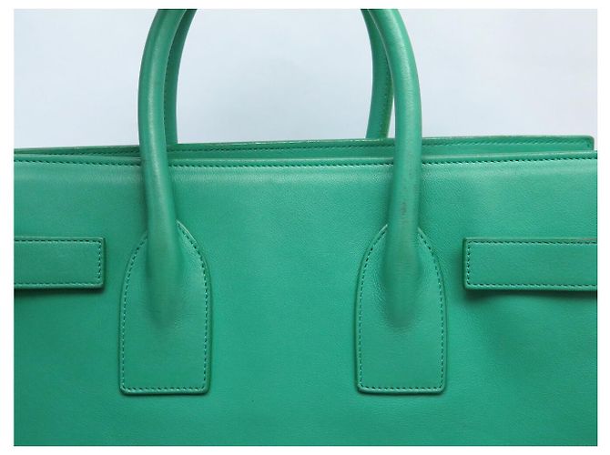 BORSA SAINT LAURENT DE JOUR SMALL 324823 PELLE VERDE A SPALLA - vista 18