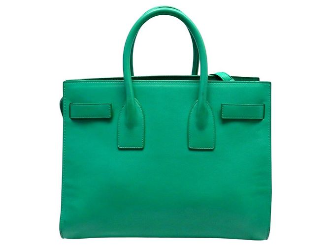 BORSA SAINT LAURENT DE JOUR SMALL 324823 PELLE VERDE A SPALLA - vista 2