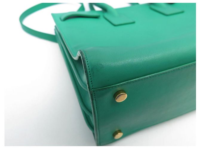 BORSA SAINT LAURENT DE JOUR SMALL 324823 PELLE VERDE A SPALLA - vista 21