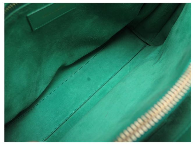 BORSA SAINT LAURENT DE JOUR SMALL 324823 PELLE VERDE A SPALLA - vista 25