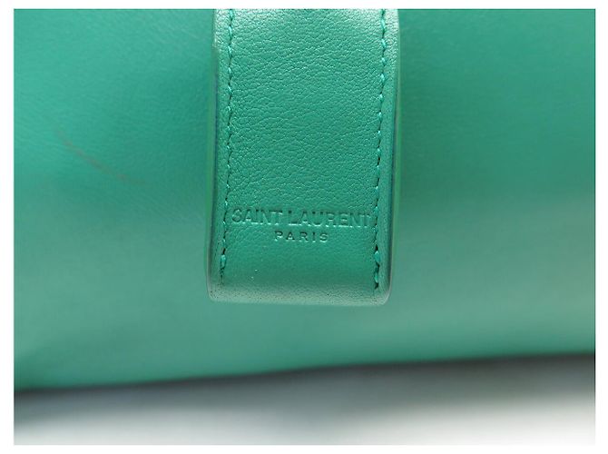BORSA SAINT LAURENT DE JOUR SMALL 324823 PELLE VERDE A SPALLA - vista 7