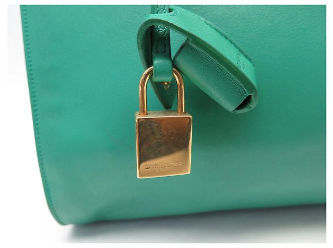 BORSA SAINT LAURENT DE JOUR SMALL 324823 PELLE VERDE A SPALLA - vista 8