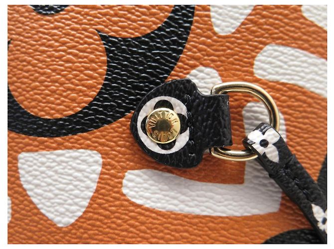 NUOVO BORSA LOUIS VUITTON NEVERFULL MM MONOGRAM GEANT CRAFTY M56584 TOTE BAG Arancione - vista 15