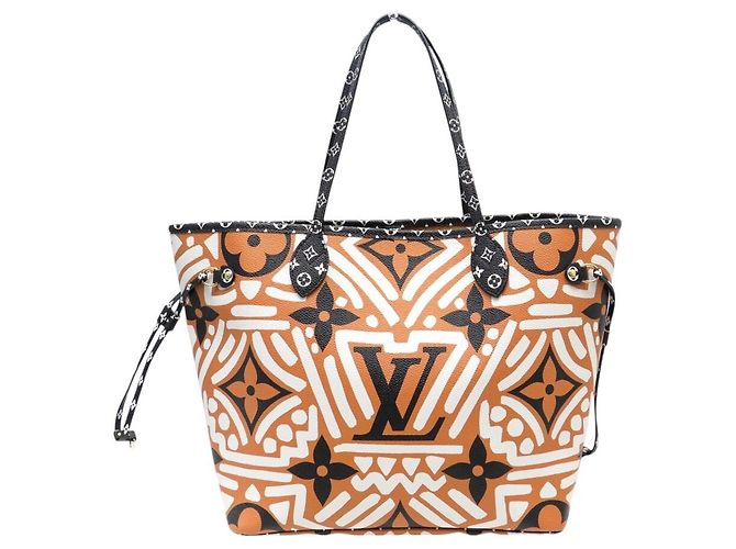 NUOVO BORSA LOUIS VUITTON NEVERFULL MM MONOGRAM GEANT CRAFTY M56584 TOTE BAG Arancione - vista 2