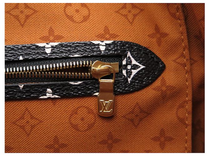 NUOVO BORSA LOUIS VUITTON NEVERFULL MM MONOGRAM GEANT CRAFTY M56584 TOTE BAG Arancione - vista 7