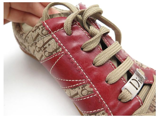 ZAPATILLAS CHRISTIAN DIOR DIORISSIMO OBLIQUE 37.5 Roja - vista 17