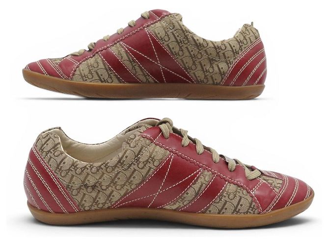 ZAPATILLAS CHRISTIAN DIOR DIORISSIMO OBLIQUE 37.5 Roja - vista 2