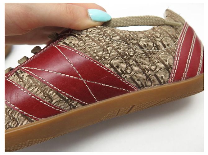 ZAPATILLAS CHRISTIAN DIOR DIORISSIMO OBLIQUE 37.5 Roja - vista 20