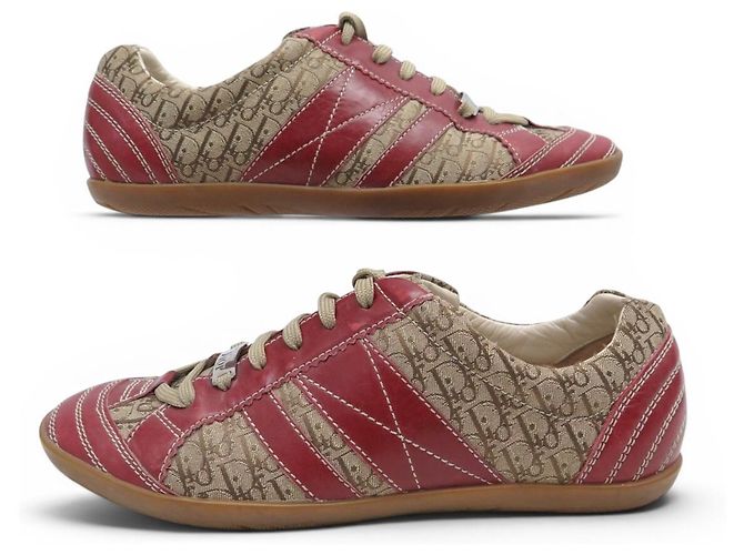 ZAPATILLAS CHRISTIAN DIOR DIORISSIMO OBLIQUE 37.5 Roja - vista 3