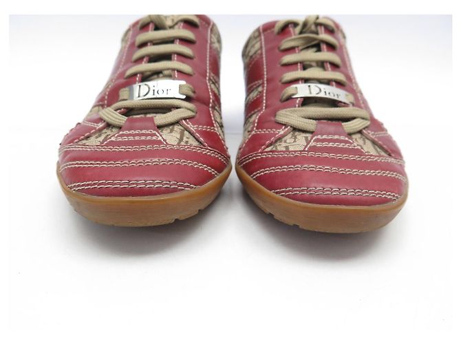 ZAPATILLAS CHRISTIAN DIOR DIORISSIMO OBLIQUE 37.5 Roja - vista 4