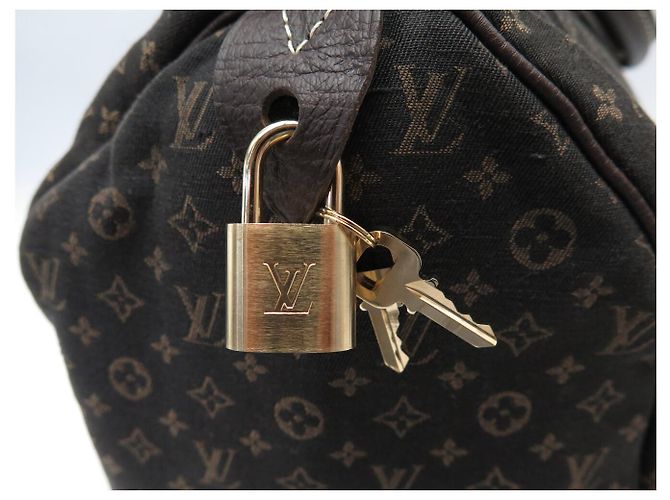 NUOVA BORSA LOUIS VUITTON SPEEDY 30 MINI LIN MONOGRAM IN TELA Marrone - vista 10