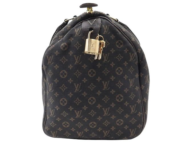 NUOVA BORSA LOUIS VUITTON SPEEDY 30 MINI LIN MONOGRAM IN TELA Marrone - vista 3