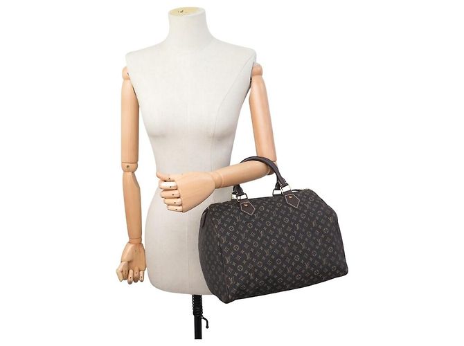 NUOVA BORSA LOUIS VUITTON SPEEDY 30 MINI LIN MONOGRAM IN TELA Marrone - vista 7