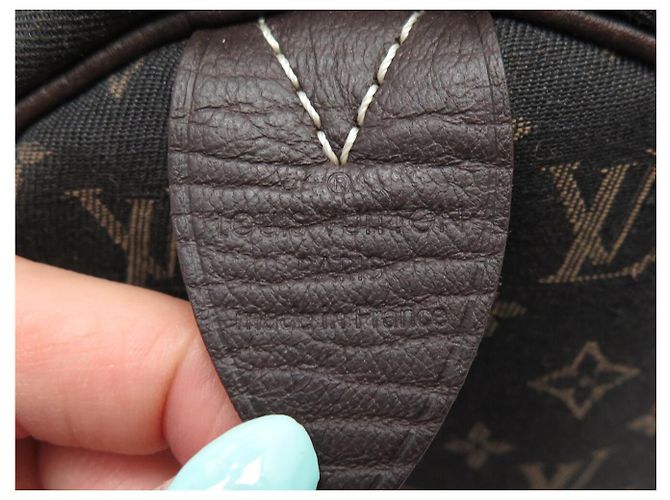 NUOVA BORSA LOUIS VUITTON SPEEDY 30 MINI LIN MONOGRAM IN TELA Marrone - vista 8