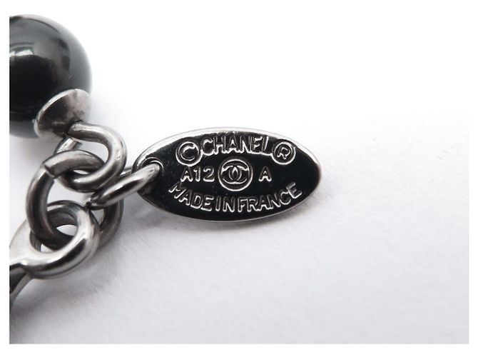 NEU CHANEL CC LOGO KAMELIEN LANGKETTE SCHWARZE PERLEN 2012 NECKLACE - Ansicht 4