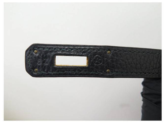 Hermès BORSA HERMES BIRKIN 40 IN PELLE ARDENNES NERA 1992 ATTRIBUTI DORATI Nero - vista 12