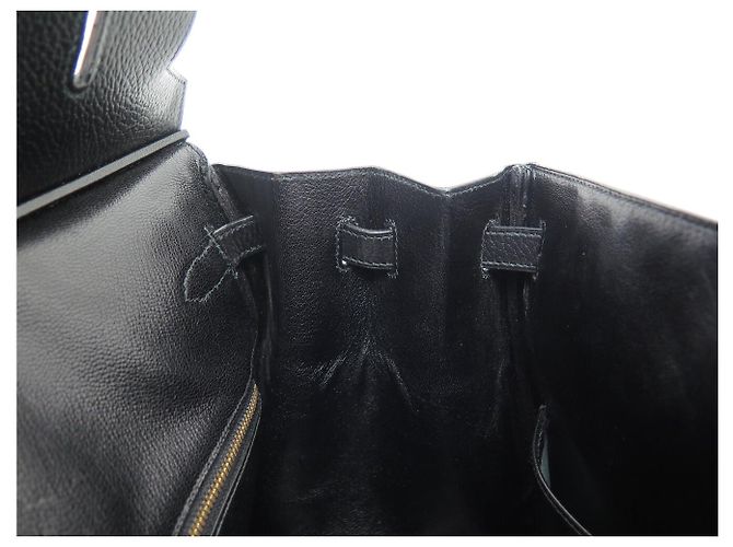 Hermès BORSA HERMES BIRKIN 40 IN PELLE ARDENNES NERA 1992 ATTRIBUTI DORATI Nero - vista 16
