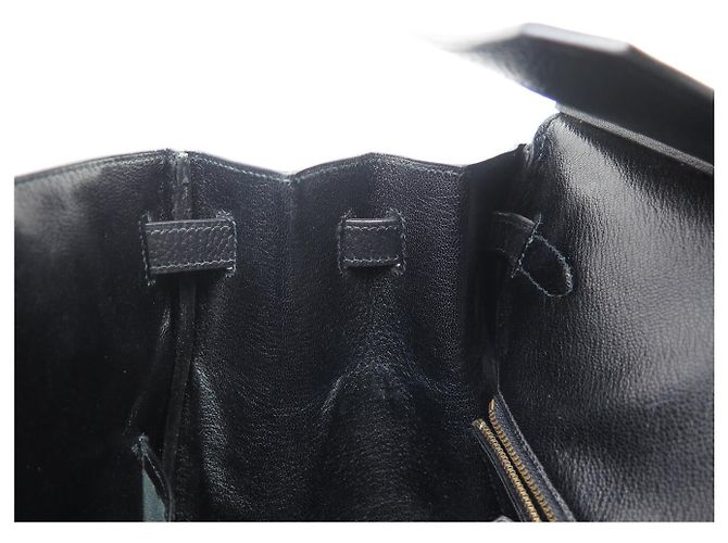 Hermès BORSA HERMES BIRKIN 40 IN PELLE ARDENNES NERA 1992 ATTRIBUTI DORATI Nero - vista 17