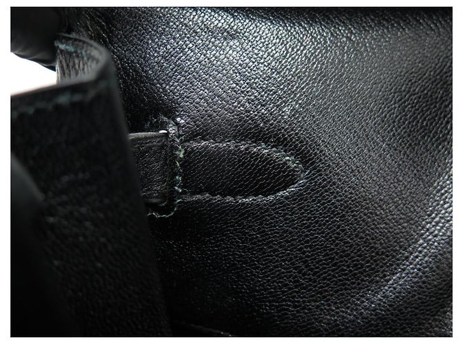 Hermès BORSA HERMES BIRKIN 40 IN PELLE ARDENNES NERA 1992 ATTRIBUTI DORATI Nero - vista 19