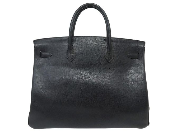 Hermès BORSA HERMES BIRKIN 40 IN PELLE ARDENNES NERA 1992 ATTRIBUTI DORATI Nero - vista 2
