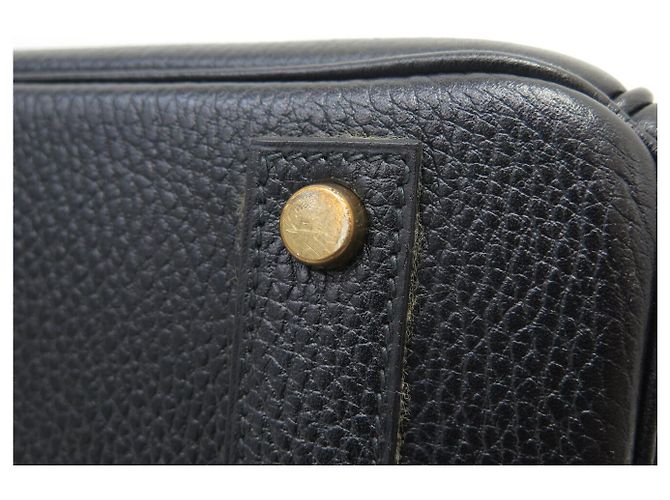 Hermès BORSA HERMES BIRKIN 40 IN PELLE ARDENNES NERA 1992 ATTRIBUTI DORATI Nero - vista 27