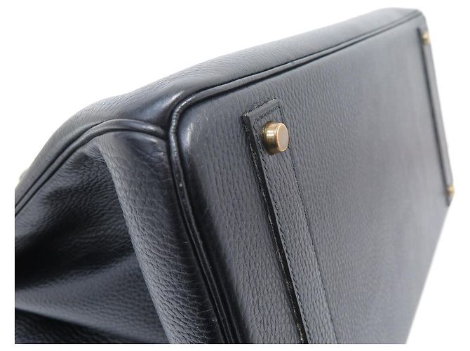 Hermès BORSA HERMES BIRKIN 40 IN PELLE ARDENNES NERA 1992 ATTRIBUTI DORATI Nero - vista 32