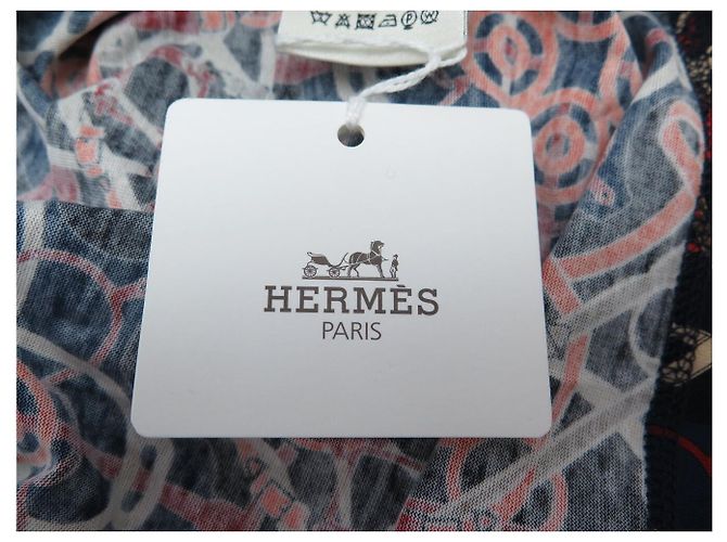 Hermès NUEVO T-SHIRT HERMES MICRO EPERON D'OR 890637DI JERSEY DE ALGODÓN 34 S T-SHIRT Azul - vista 10