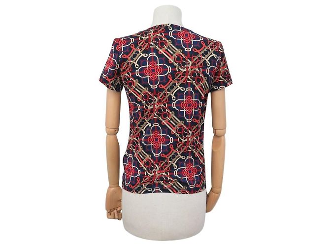 Hermès NUEVO T-SHIRT HERMES MICRO EPERON D'OR 890637DI JERSEY DE ALGODÓN 34 S T-SHIRT Azul - vista 3