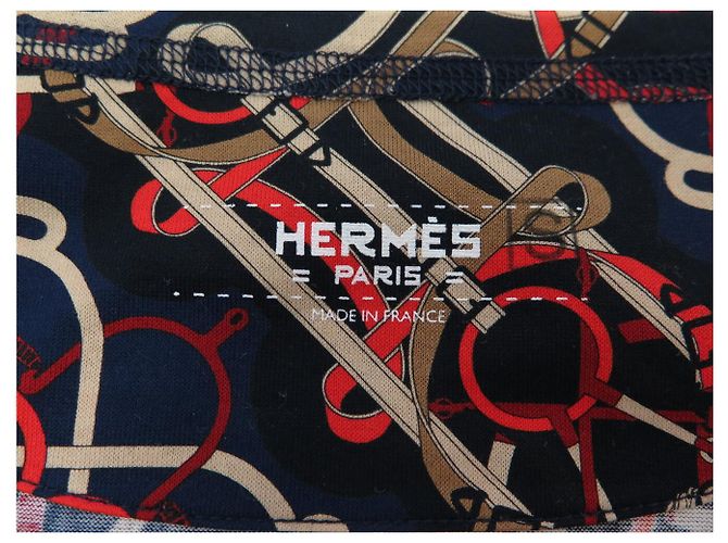 Hermès NUEVO T-SHIRT HERMES MICRO EPERON D'OR 890637DI JERSEY DE ALGODÓN 34 S T-SHIRT Azul - vista 5