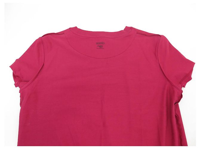 Hermès NUEVO VESTIDO RECTO HERMES CARTOUCHE 36 S H4E4530DACF EN JERSEY DE ALGODÓN Roja - vista 4