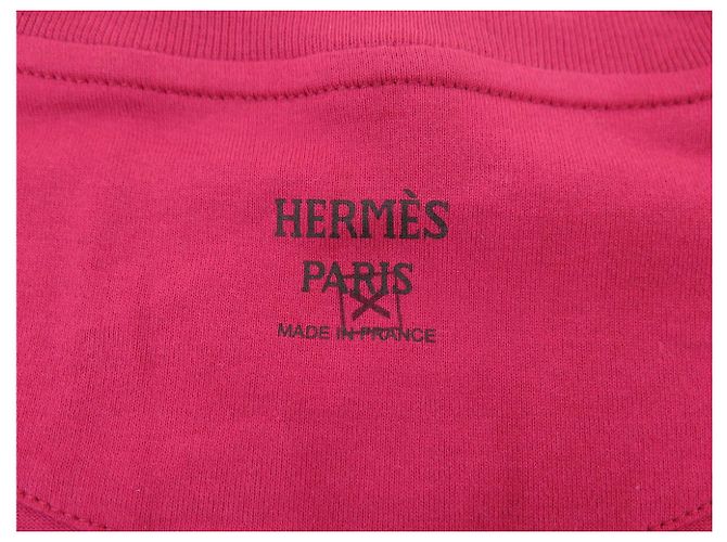 Hermès NUEVO VESTIDO RECTO HERMES CARTOUCHE 36 S H4E4530DACF EN JERSEY DE ALGODÓN Roja - vista 5