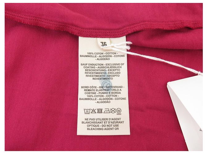 Hermès NUEVO VESTIDO RECTO HERMES CARTOUCHE 36 S H4E4530DACF EN JERSEY DE ALGODÓN Roja - vista 8