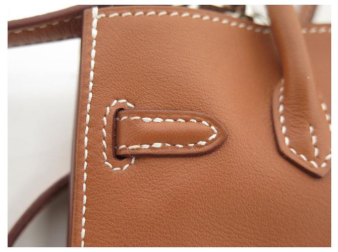 Hermès RARE NUOVO ZAINO HERMES BIRKIN MINI 15 CM PELLE MARRONE TRACULLA TINY BAG - vista 17