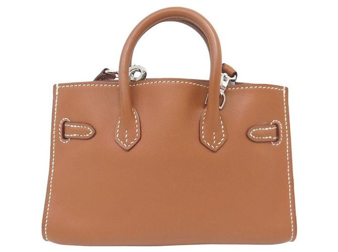 Hermès RARE NUOVO ZAINO HERMES BIRKIN MINI 15 CM PELLE MARRONE TRACULLA TINY BAG - vista 2