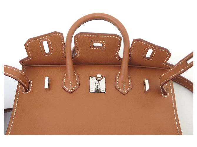 Hermès RARE NUOVO ZAINO HERMES BIRKIN MINI 15 CM PELLE MARRONE TRACULLA TINY BAG - vista 20