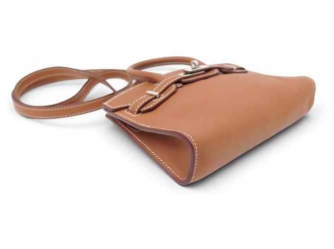 Hermès RARE NUOVO ZAINO HERMES BIRKIN MINI 15 CM PELLE MARRONE TRACULLA TINY BAG - vista 3