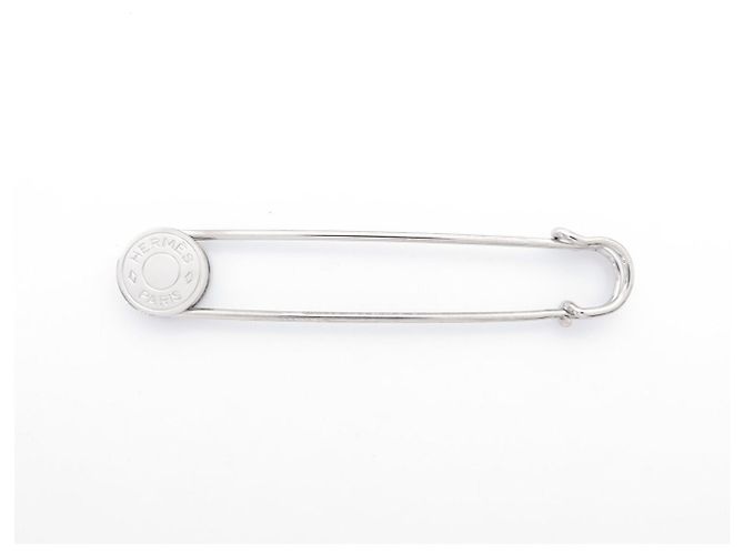 Hermès NEU HERMES CLOU DE SELLE SICHERHEITSNADEL BROCHE 725552DB Silber - Ansicht 3