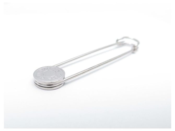 Hermès NEU HERMES CLOU DE SELLE SICHERHEITSNADEL BROCHE 725552DB Silber - Ansicht 4