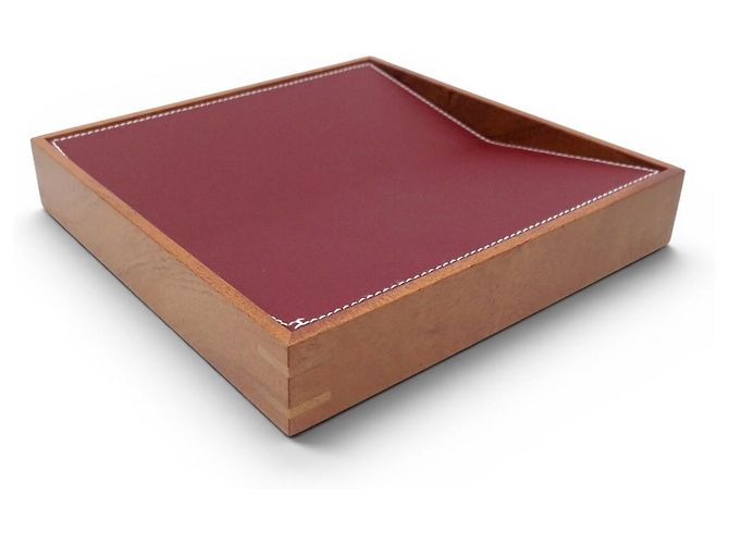 Hermès NEUF VIDE POCHE HERMES PLEIADE CUIR TAURILLON & BOIS D'ACAJOU CHANGE TRAY - vue 2