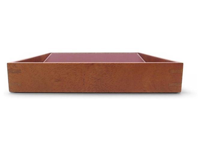 Hermès NEUF VIDE POCHE HERMES PLEIADE CUIR TAURILLON & BOIS D'ACAJOU CHANGE TRAY - vue 3