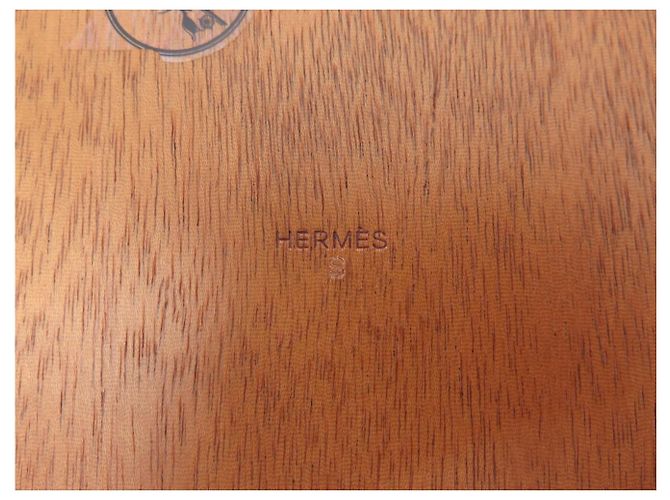 Hermès NEUF VIDE POCHE HERMES PLEIADE CUIR TAURILLON & BOIS D'ACAJOU CHANGE TRAY - vue 6