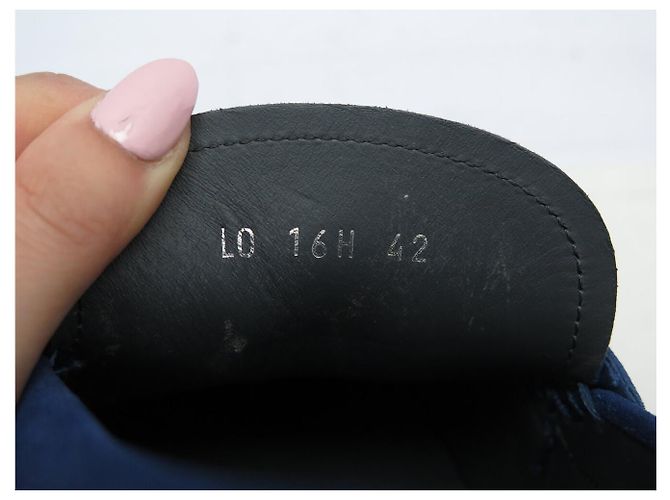 NUOVE SCARPE DIOR MOCASSINI INITIALES ODEON LOGO CD 42 CAMOSCIA Blu - vista 10