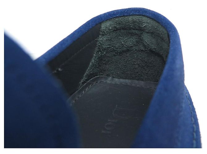 NUOVE SCARPE DIOR MOCASSINI INITIALES ODEON LOGO CD 42 CAMOSCIA Blu - vista 12