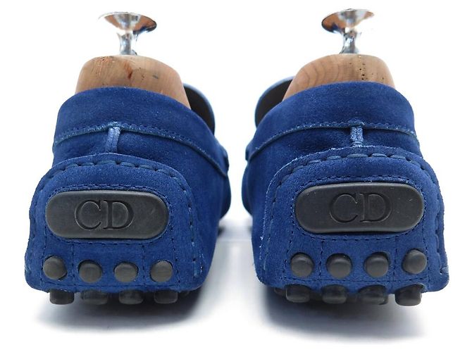 NUOVE SCARPE DIOR MOCASSINI INITIALES ODEON LOGO CD 42 CAMOSCIA Blu - vista 5