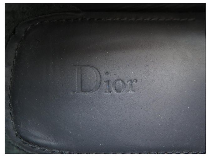 NUOVE SCARPE DIOR MOCASSINI INITIALES ODEON LOGO CD 42 CAMOSCIA Blu - vista 9